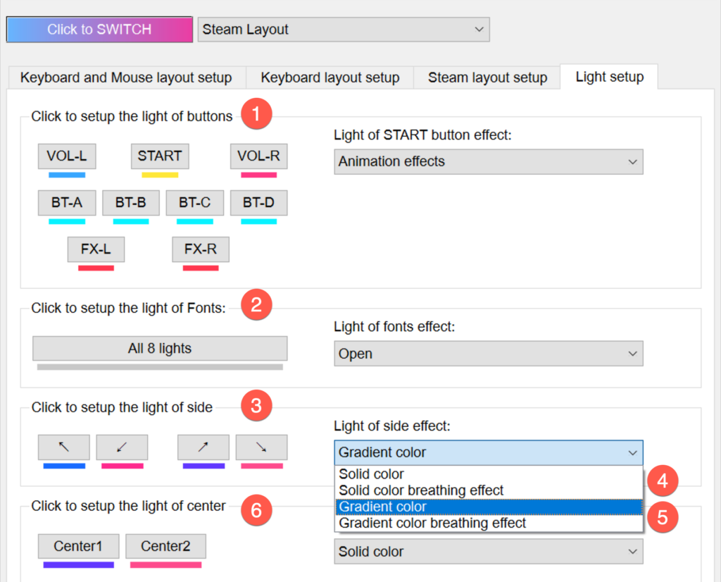 Lighting Settings